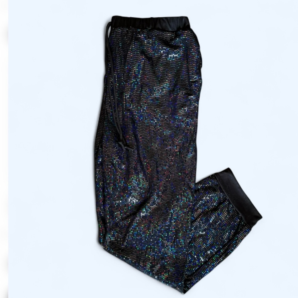 Blumin Apparel Women's Black Sequin Joggers
